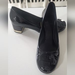 Tory Burch Amy pumps patent leather block heel